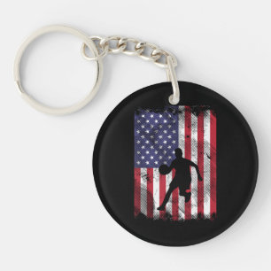 US-Flagge Basketball Vintag Patriotic Baller Schlüsselanhänger