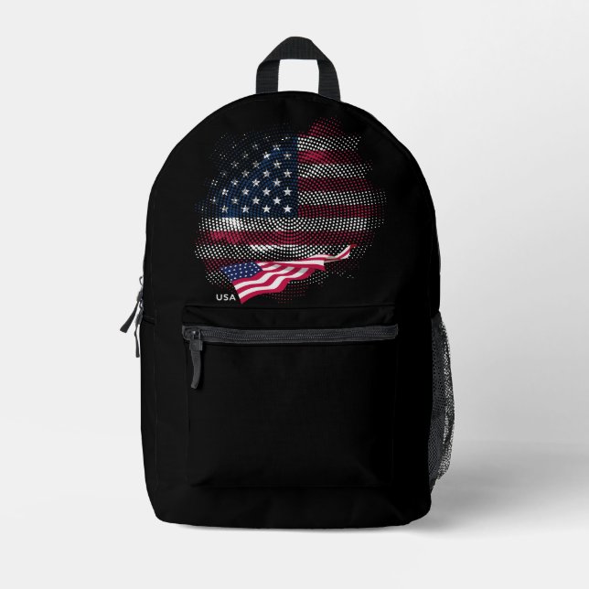 US-Flagge Bedruckter Rucksack (Vorderseite)