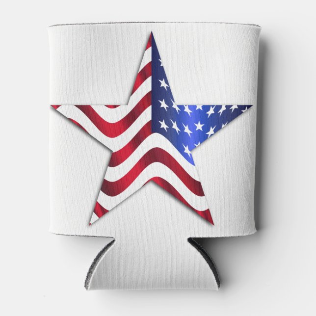 US-Flagge benutzerdefiniert kann kühler werden Dosenkühler (Vorderseite)