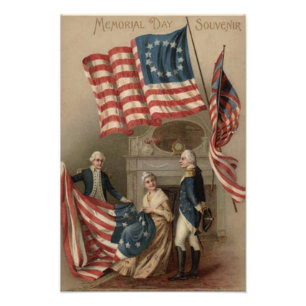 US-Flagge Betsy Ross George Washington Fotodruck