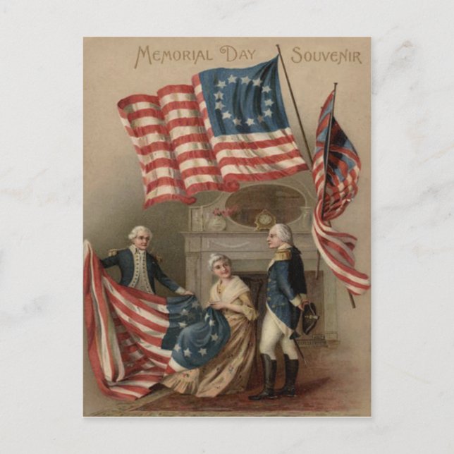 US-Flagge Betsy Ross George Washington Postkarte (Vorderseite)