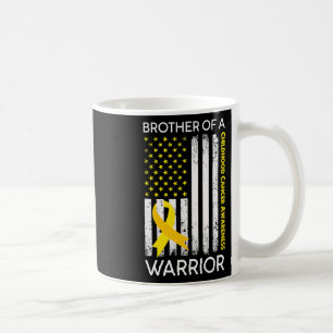 US-Flagge Bruder eines Kriegers Krebs der Kindheit Kaffeetasse