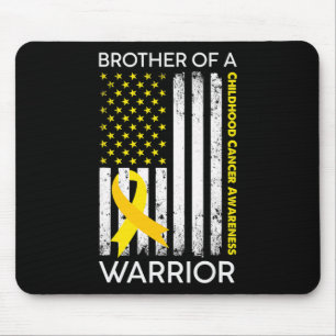 US-Flagge Bruder eines Kriegers Krebs der Kindheit Mousepad