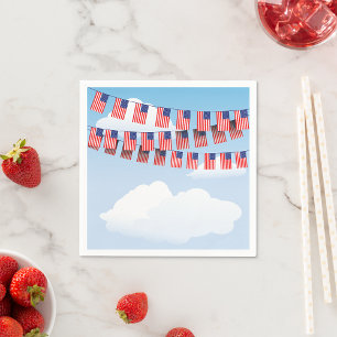 US Flagge Bunting Paper Napkins Serviette
