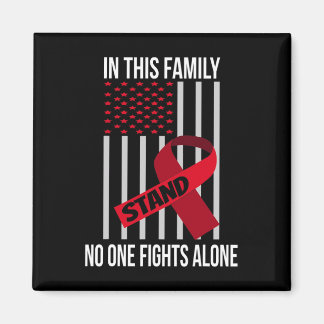 US-Flagge Burgundy Ribbon Produkte Brain Aneurysm  Magnet