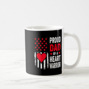 US-Flagge CHD-Bewusstsein Stolz Dad eines Herzens Kaffeetasse