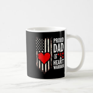 US-Flagge CHD-Bewusstsein Stolz Dad eines Herzens Kaffeetasse