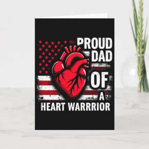 US-Flagge CHD-Bewusstsein Stolzer Vater eines Herz Karte