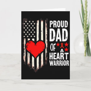 US-Flagge CHD-Bewusstsein Stolzer Vater eines Herz Karte