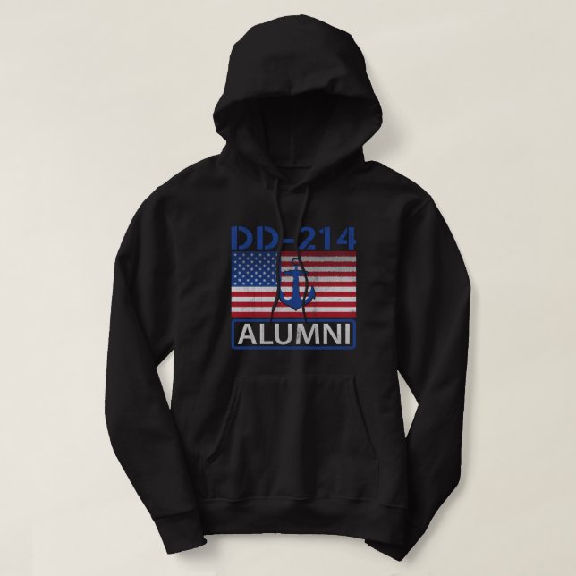 US-Flagge DD 214 Alumni Geschenk T-Shirt Hoodie (Design vorne)