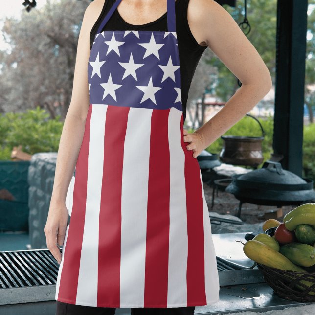 US Flagge der amerikanischen Flagge Schürze (American Flag - Red, White and Blue - Stars and Stripes Apron)