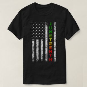 US-Flagge der Junetezehnten Schwarzafrikanerin T-Shirt