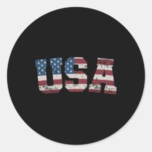 US Flagge der US-amerikanischen Flagge für Patriot Runder Aufkleber