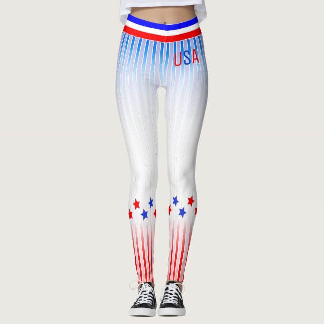 US FLAGGE der USA (Kruste) Leggings (Vorderseite)