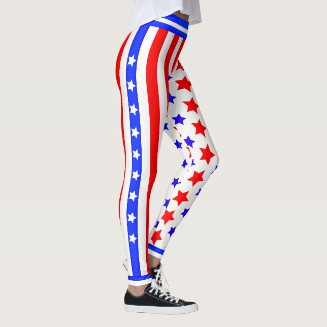 US FLAGGE der USA zu WHITE Leggings (Rechts)