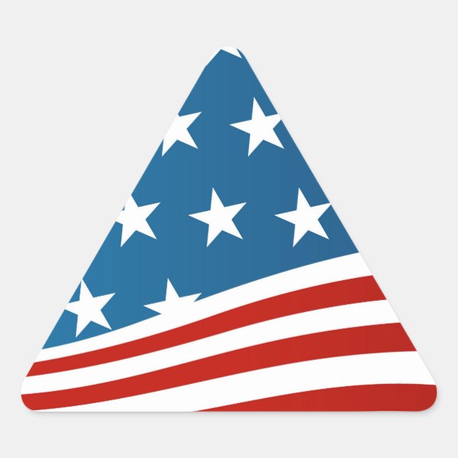 US Flagge Dreieckiger Aufkleber (Vorderseite)