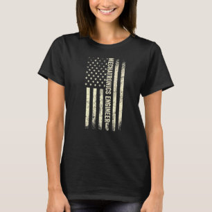 US-Flagge Engineering Proud American Mechatronics T-Shirt