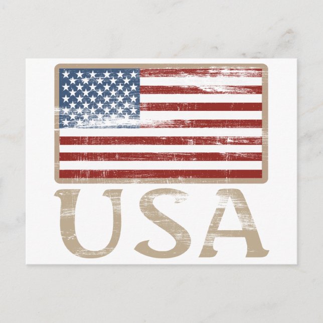 US-Flagge erschüttert Postkarte (Vorderseite)