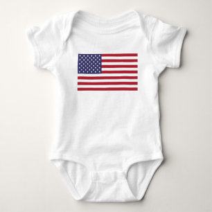 US-Flagge, Flagge der USA, amerikanische Flagge Baby Strampler