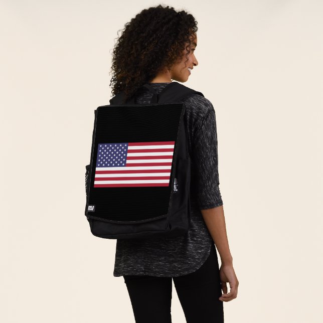 US-Flagge, Flagge der USA, amerikanische Flagge Rucksack (Ausgewaschen)