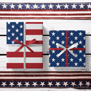 US Flagge-Flagge der USA Geschenkpapier Set
