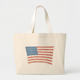US Flagge-Flagge in Pointillismus, Stoffsäcke Jumbo Stoffbeutel