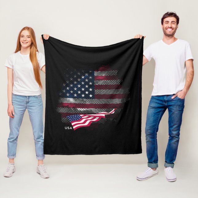 US-Flagge Fleecedecke (Beispiel)