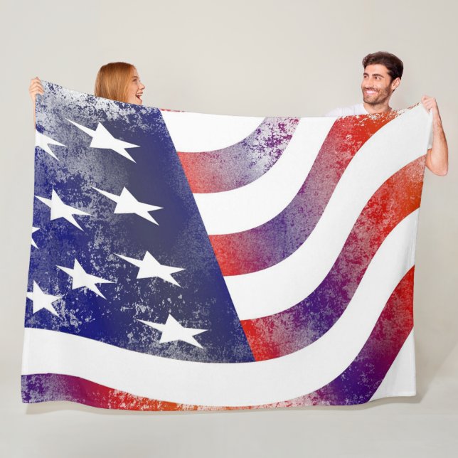 US-Flagge Fleecedecke (Beispiel)
