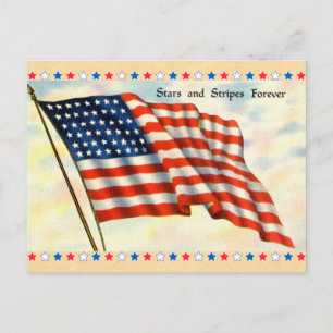 US Flagge Forever Postkarte