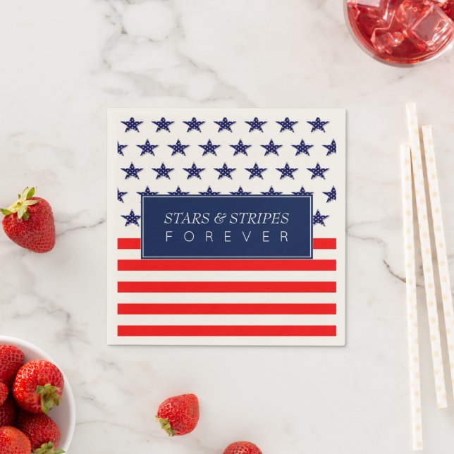 US Flagge Forever Serviette (Beispiel)