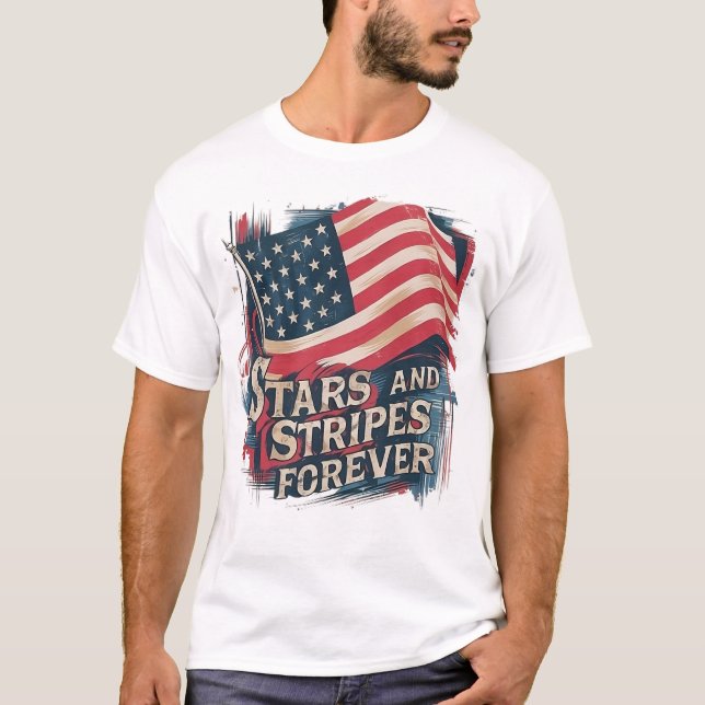 US Flagge Forever T - Shirt (Vorderseite)