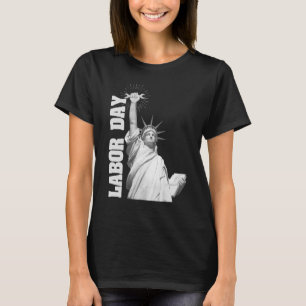 US-Flagge Frohen Tag der Arbeit Statue der Freihei T-Shirt