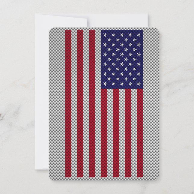US-Flagge für Dekoration im Kohlenstofffaserstil (Vorderseite)