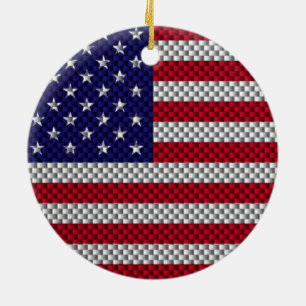 US-Flagge für Dekoration im Kohlenstofffaserstil