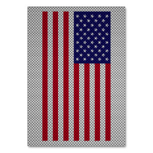 US-Flagge für Dekoration im Kohlenstofffaserstil Tischnummer