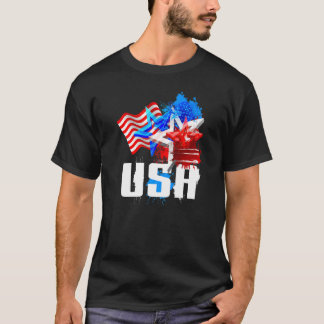 US-Flagge für den 4. Juli Gedenktag Grafik 1 T-Shirt
