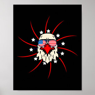 US-Flagge für den amerikanischen Unabhängigkeitsta Poster