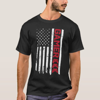 US-Flagge für Gamer T-Shirt