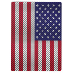 US-Flagge für Kohlenstofffaser wie Print Klemmbrett