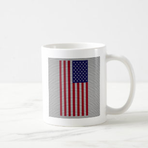 US-Flagge für Kohlenstofffaser wie Print Tasse