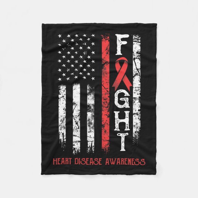 US-Flagge für Krankheitskrieger Fleecedecke (Vorderseite)