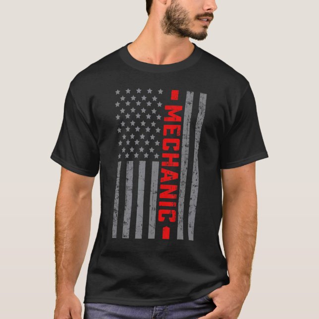 US-Flagge für Männer-Vater Vintag T-Shirt (Vorderseite)