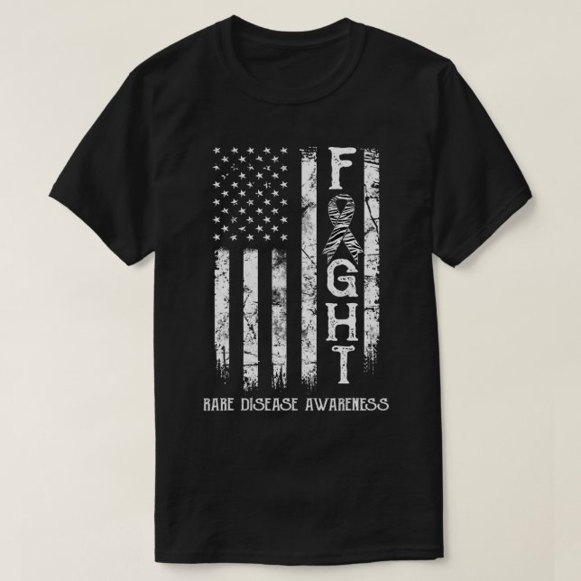US-Flagge für seltene Krankheiten T-Shirt (Design vorne)