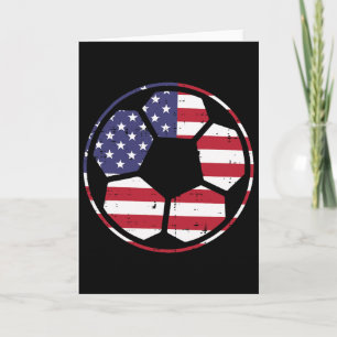 Us Flagge Fußball Ll Vintage Footll 4. Juli Patri Karte