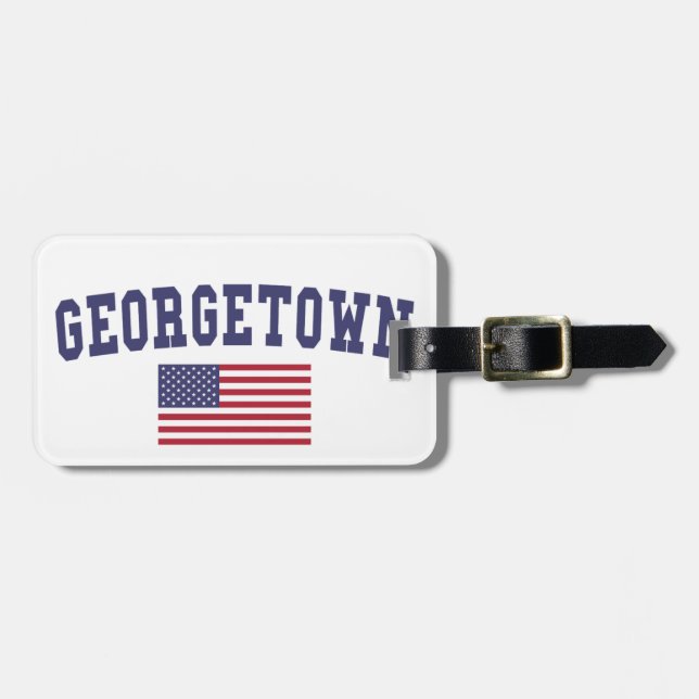 US-Flagge Georgetown Gepäckanhänger (Vorderseite horizontal)