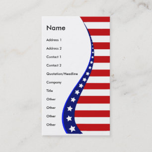 US FLAGGE-GESCHÄFTS-KARTEN VISITENKARTE
