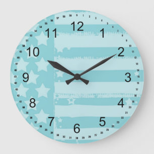 US Flagge Große Wanduhr
