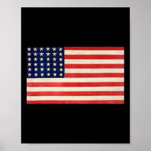 US-Flagge Grundlegend für Männer Frauen und Kinder Poster