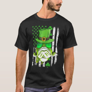 Us Flagge Grüner C Angelnd Kobold St Patrick's Tag T-Shirt