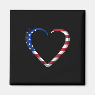 US-Flagge Herz-Gedenktag Veteran Grafik Magnet